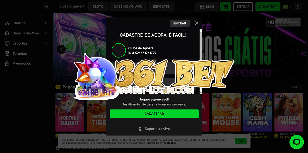 361 bet registrar